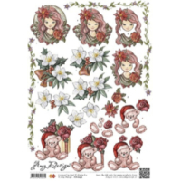 Pakket met 6 verschillende knipvellen met thema kerst